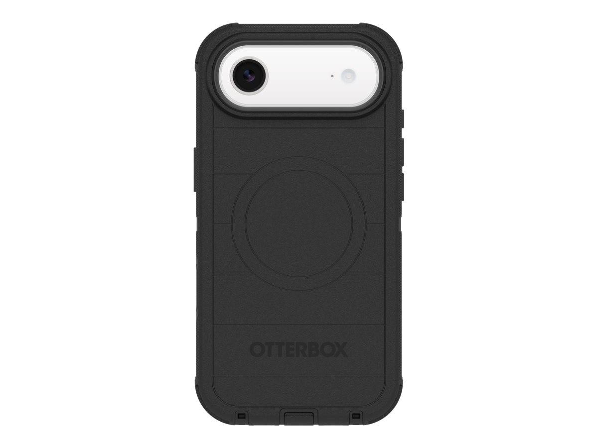 OtterBox Defender Series Pro - Tampa posterior para telemóvel - resistente - compatibilidade MagSafe - policarbonato, elastómero termoplástico (TPE), silicone, espuma visco-elástica - preto - para Apple iPhone Air