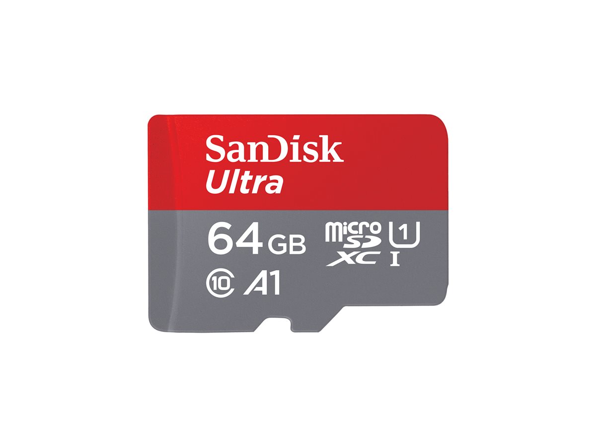 SanDisk Ultra - Cartão de memória flash (adaptador microSDXC para SD Incluído) - 64 GB - A1 / UHS Class 1 / Class10 - microSDXC UHS-I
