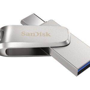 SanDisk Ultra Dual Drive Luxe - Drive flash USB - 128 GB - USB 3.1 Gen 1 / USB-C - prata