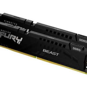 Kingston FURY Beast - DDR5 - kit - 64 GB: 2 x 32 GB - DIMM 288-pin - 6400 MHz / PC5-51200 - CL32 - 1.4 V - unbuffered - on-die ECC - preto
