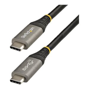 StarTech.com 3ft (1m) USB C Cable 10Gbps, USB-IF Certified USB-C Cable, USB 3.1/3.2 Gen 2 Type-C Cable, 100W (5A) Power Delivery Charging, DP Alt Mode, USB C to C Cord, Charge & Sync - Thunderbolt 3 Compatible (USB31CCV1M) - Cabo USB - USB-C (M) para