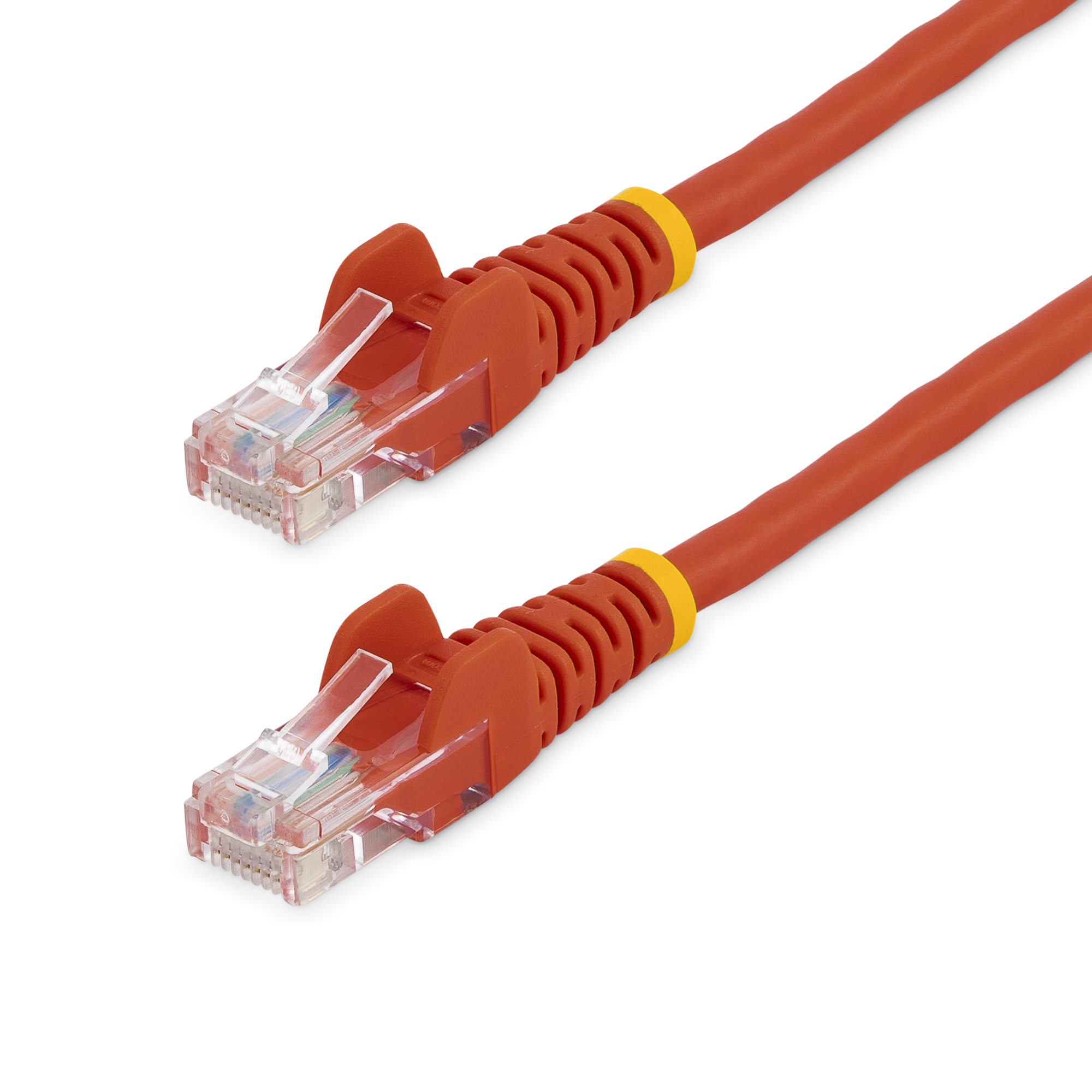 StarTech.com 0.5m Red Cat5e / Cat 5 Snagless Ethernet Patch Cable 0.5 m - Cabo patch - RJ-45 (M) para RJ-45 (M) - 50 cm - PTNB - CAT 5e - sem nós, entrançado - vermelho