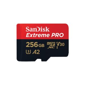 SanDisk Extreme Pro - Cartão de memória flash (adaptador microSDXC para SD Incluído) - 256 GB - A2 / Video Class V30 / UHS-I U3 / Class10 - microSDXC UHS-I