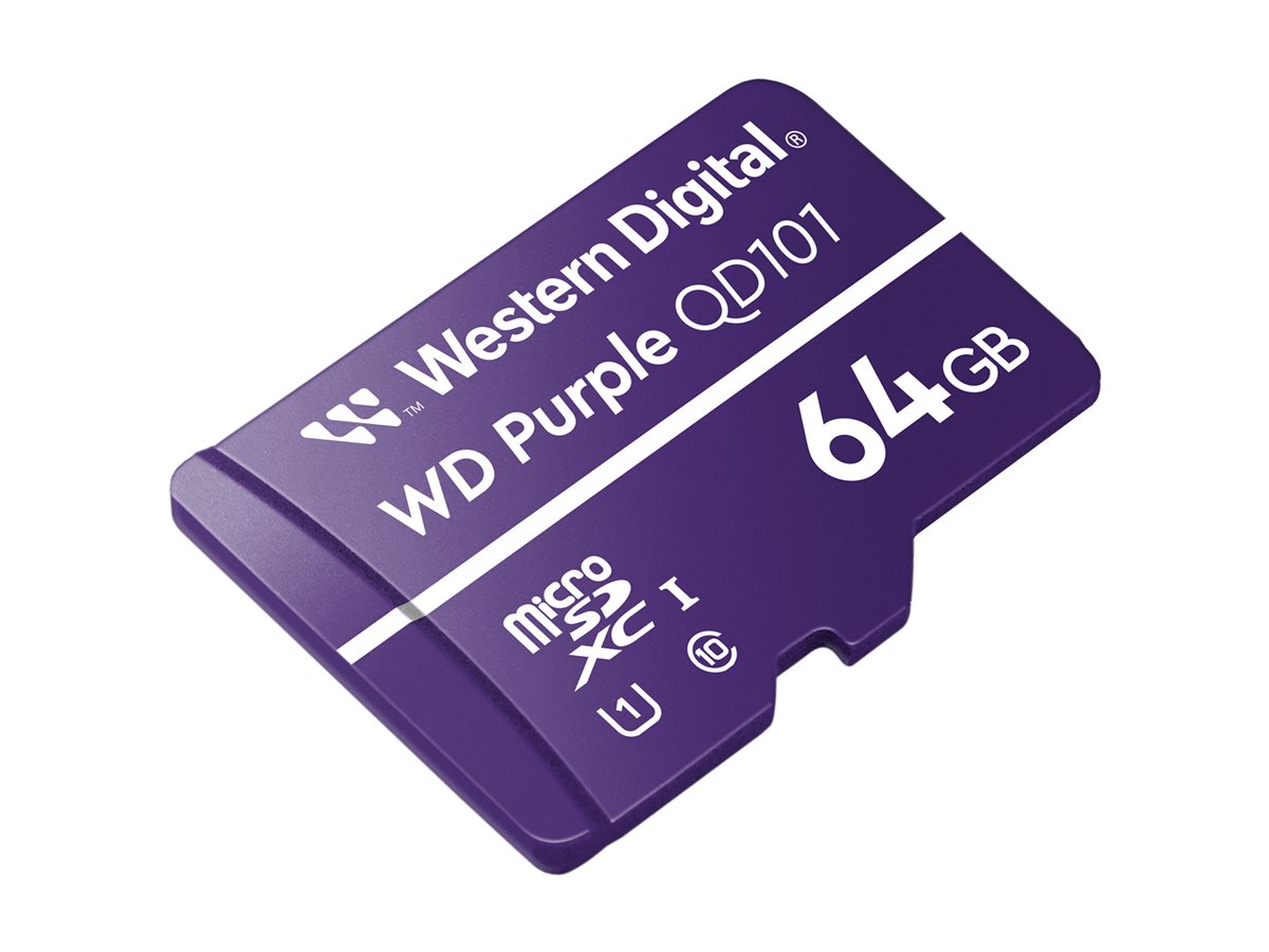 WD Purple - Cartão de memória flash - 64 GB - UHS-I U1 / Class10 - microSDXC - púrpura - Image 2