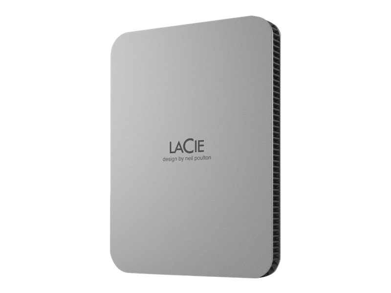 LaCie Mobile Drive STLP2000400 - Disco rígido - 2 TB - externa (portátil) - USB 3.2 Gen 1 (USB C conector) - cinzento escovado - com 3 anos de Recuperação de dados Seagate Rescue