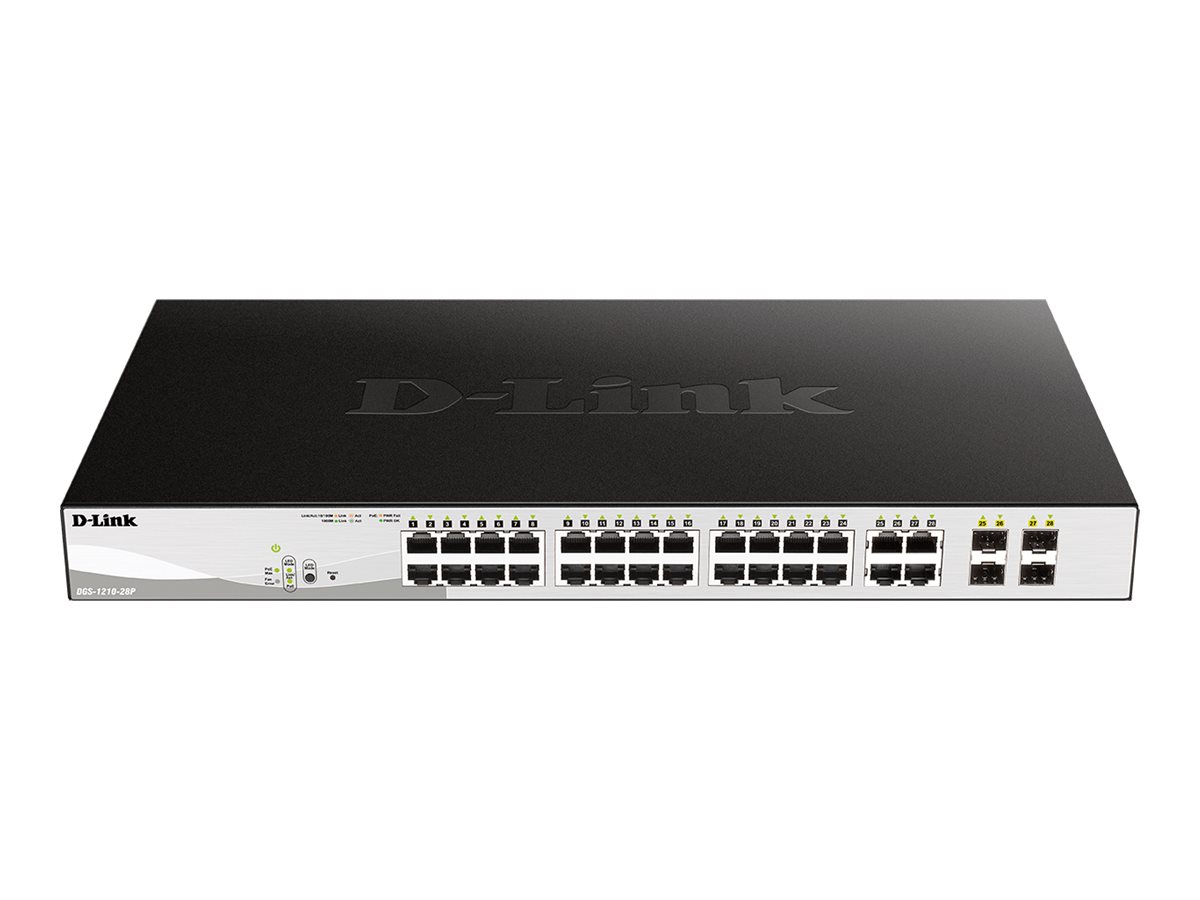 D-Link Web Smart DGS-1210-28P - interruptor - 24 portas - Administrado - montável em trilho