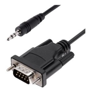 StarTech.com 3ft (1m) DB9 to 3.5mm Serial Cable for Serial Device Configuration, RS232 DB9 Male to 3.5mm Cable for Calibrating Projectors, Digital Signage, and/or TVs via Audio Jack - Al-Mylar EMI Shielding (9M351M-RS232-CABLE) - cabo em série - DB-9 para mini-phone stereo 3.5 mm - 1 m