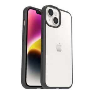 OtterBox React Series - ProPack Packaging - tampa posterior para telemóvel - antimicrobiano - elastómero termoplástico (TPE), policarbonato, 50% plástico reciclado - cristal preto - para Apple iPhone 14
