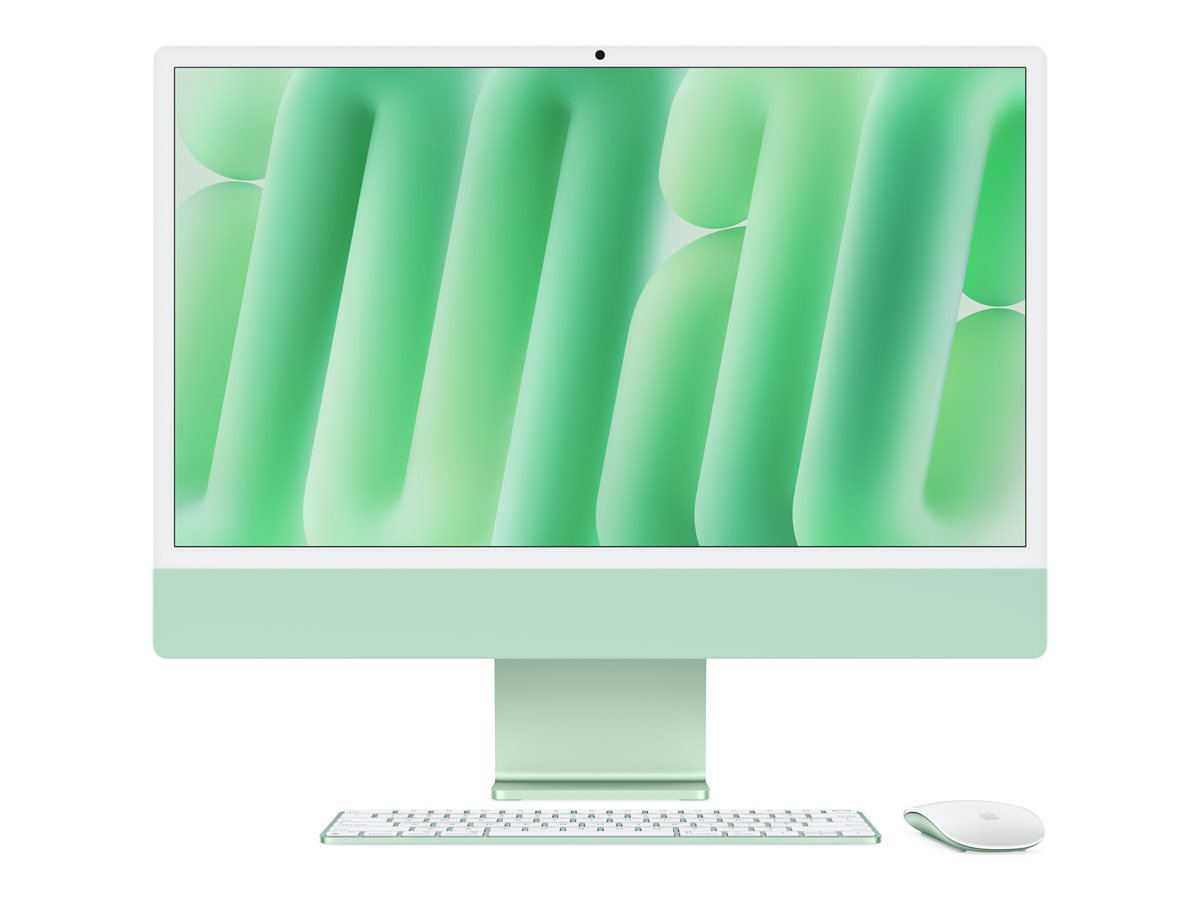 Apple iMac with 4.5K Retina display - All-in-one M4 - RAM 16 GB - SSD 256 GB - Apple M4 8-core - IEEE 802.11ax (Wi-Fi 6E), Bluetooth 5.3 - macOS Sequoia 15.0 - monitor: LED 24" 4480 x 2520 (4.5K) - teclado: Português - verde