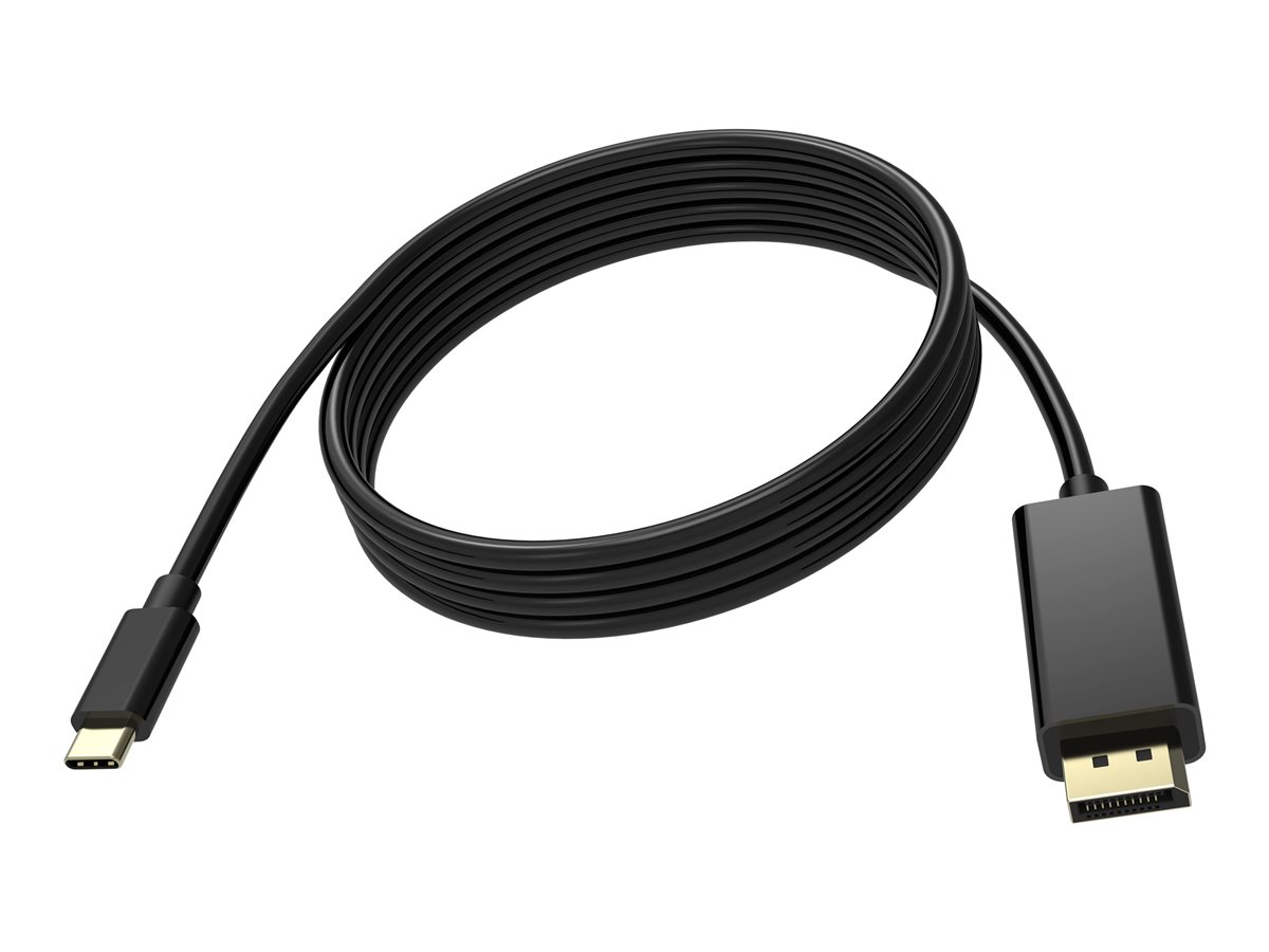 2 m USB C to DisplayPort cable -8k at 60 hz - USB C 3.2 (m) to DP 1.4 (m) - outer diameter 4.5 mm - 32 awg - black