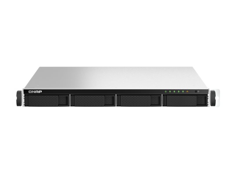 QNAP TS-464 - Servidor NAS - 4 baias - montável em bastidor - SATA 6Gb/s - RAID (expansão de disco rígido) 0, 1, 5, 6, JBOD, 10 - RAM 8 GB - 2.5 Gigabit Ethernet - iSCSI assistência - 1U