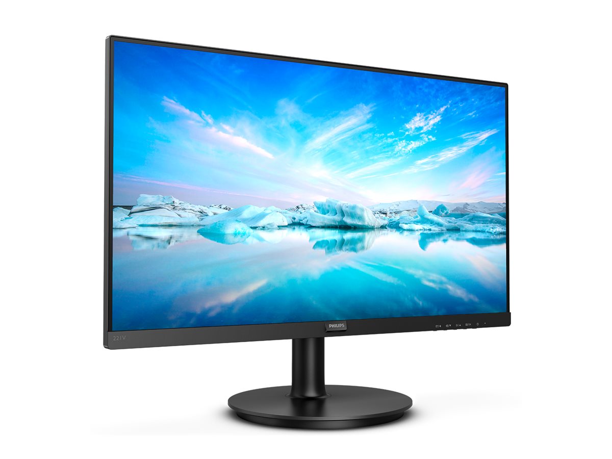 Philips V-line 221V8 - Monitor LED - 22" (21.5" visível) - 1920 x 1080 Full HD (1080p) @ 75 Hz - VA - 200 cd/m² - 4000:1 - 4 ms - HDMI, VGA - preto texturizado - Image 2