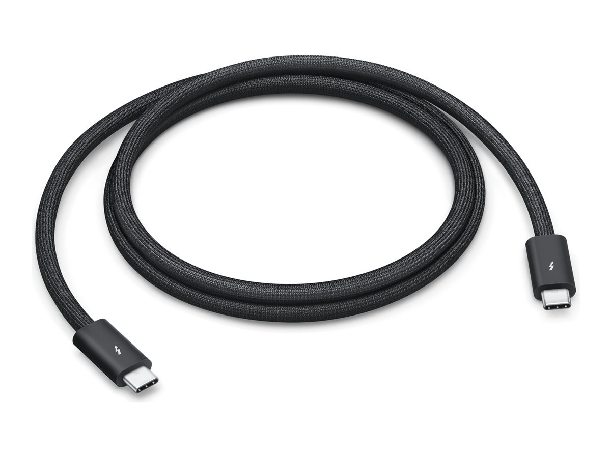Apple Thunderbolt 5 Pro - Cabo Thunderbolt - USB-C (M) para USB-C (M) - USB4 / Thunderbolt 3 / Thunderbolt 4 / Thunderbolt 5 / DisplayPort 2.1 - 1 m - passivo, Suporte para ligação em cadeia - preto
