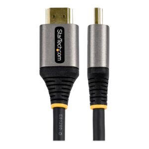 StarTech.com 16ft (5m) HDMI 2.1 Cable, Certified Ultra High Speed HDMI Cable 48Gbps, 8K 60Hz/4K 120Hz HDR10+ eARC, Ultra HD 8K HDMI Cable/Cord w/TPE Jacket, For UHD Monitor/TV/Display - Dolby Vision/Atmos, DTS-HD (HDMM21V5M) - Ultra High Speed - cabo