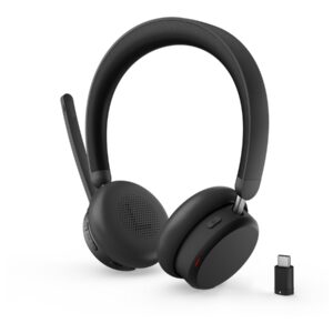 Lenovo 6550 - Auscultadores - no ouvido - bluetooth - sem fios - cancelamento de ruído activo - preto - Certificado para Microsoft Teams