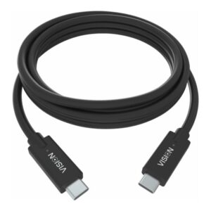 1 m USB C cable -USB 3.2 gen 1 10 gbps - supports 5 a charging current - USB C 3.2 (m) to USB C 3.2 (m) - outer diameter 5 mm - 32+24 awg - black