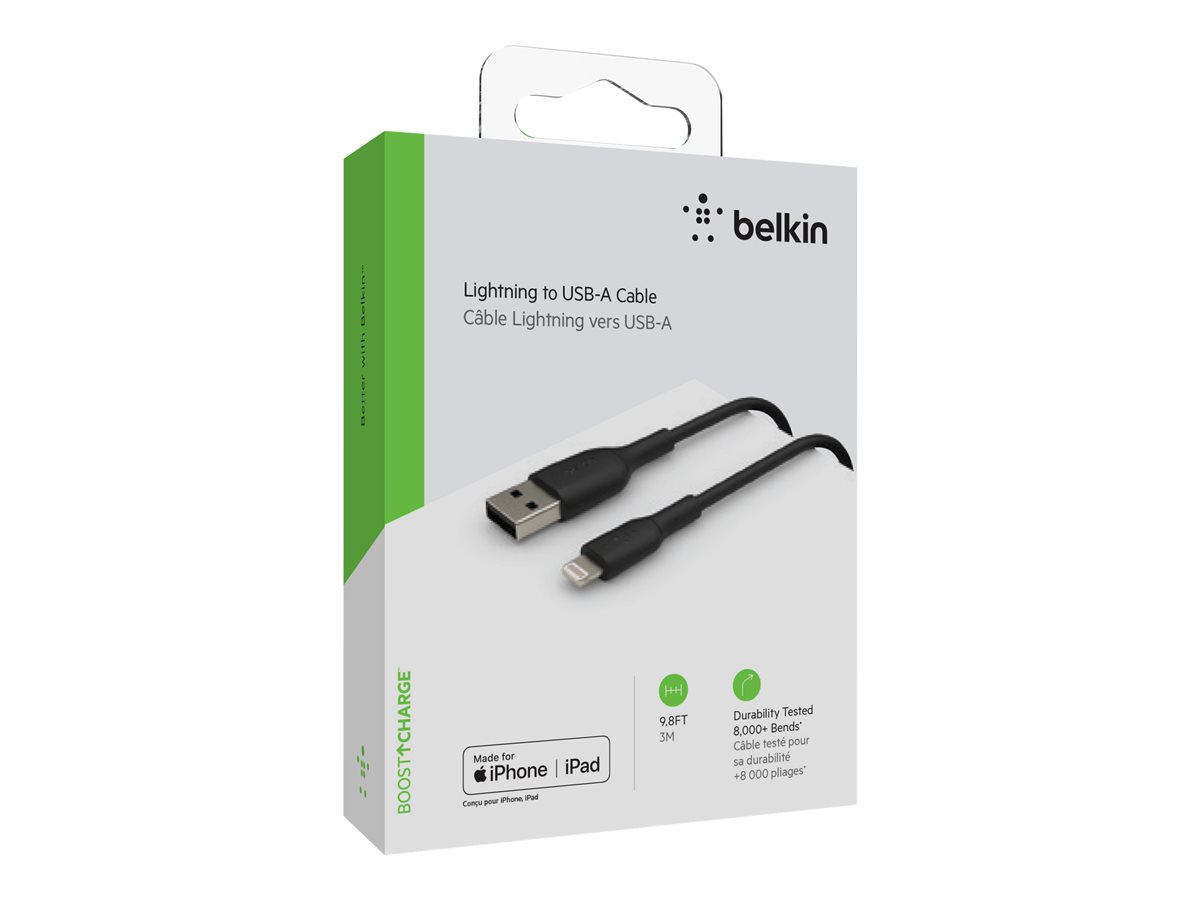Belkin BoostCharge - Cabo Lightning - Lightning macho para USB macho - 3 m - preto - Image 2