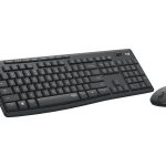 Logitech MK295 Silent - Conjunto de teclado e rato - sem fios - 2.4 GHz - Italiano - grafite