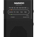 Radio Portátil Daewoo DW1027/ a Pilas/ Negra