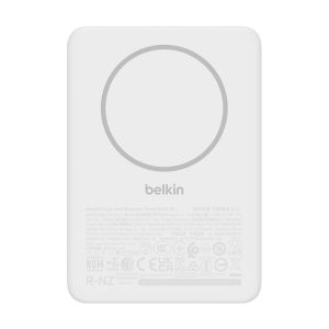 Belkin BoostCharge - Power bank sem fios - fino - 5000 mAh - 15 Watt - Fast Charge - 2 conectores de saída (magnético,…