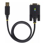 StarTech 3ft (1m) USB to Null Modem Serial Adapter Cable, Interchangeable DB9 Screws/Nuts, COM Retention, USB-A to…