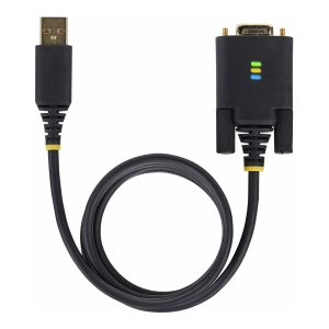 StarTech 3ft (1m) USB to Null Modem Serial Adapter Cable, Interchangeable DB9 Screws/Nuts, COM Retention, USB-A to…