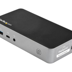 Startech USB-C Dock, Dual Monitor 1080p HDMI Laptop Docking Station, 60W Power Delivery, 1x USB-C, 3x USB-A, Ethernet,…