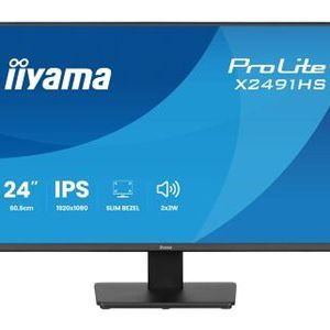 iiyama ProLite X2491HS-B1 - Monitor LED - 24" (23.8" visível) - 1920 x 1080 Full HD (1080p) @ 120 Hz - IPS - 350 cd/m²…