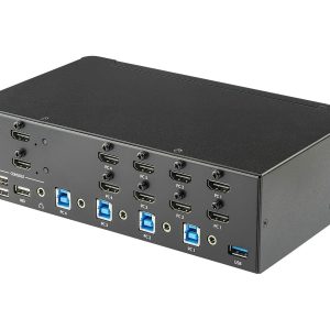 Startech StarTech.com 4-Port Dual Monitor HDMI KVM Switch with Audio & USB 3.0 hub - 4K 30Hz - 4 PC Mac Computer KVM…