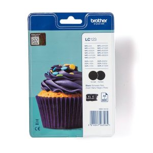 Brother LC123BK - Alto Rendimento - preto - original - blister - tinteiro