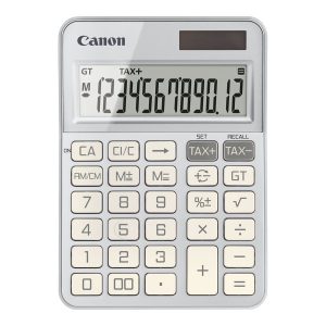 Canon KS-125KB - Calculadora de secretária - 12 dígitos - Painel solar, bateria - prata