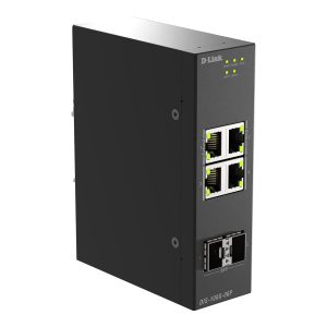 D-Link DIS 100G-06 - Interruptor - industrial - sem gestão - 4 x 10/100/1000 + 2 x Gigabit SFP - montável em trilho DIN