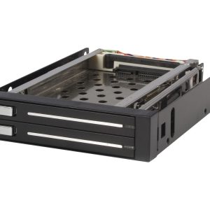 Startech 2 Drive 2.5in Trayless Hot Swap SATA Mobile Rack Backplane - Dual Drive SATA Mobile Rack Enclosure for 3.5 HDD…