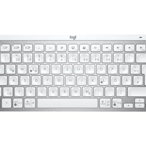 Logitech MX Keys Mini - Teclado - retroiluminação - sem fios - Bluetooth - QWERTY - Espanhol - cinza pálido