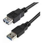 StarTech.com 2m Black SuperSpeed USB 3.0 Extension Cable A to A - Male to Female USB 3.0 Extender Cable - USB 3.0…