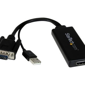 Startech VGA to HDMI Adapter with USB Audio & Power - Portable VGA to HDMI Converter - 1080p - Cabo adaptador - HD-15…
