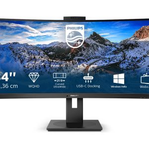 Philips P-line 346P1CRH - Monitor LED - curvo - 34" - 3440 x 1440 WQHD @ 100 Hz - VA - 500 cd/m² - 3000:1 - DisplayHDR…