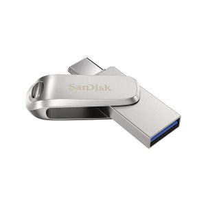 SanDisk Ultra Dual Drive Luxe - Drive flash USB - 256 GB - USB 3.1 Gen 1 / USB-C - prata