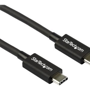 StarTech.com 2.6ft (80cm) Thunderbolt 3 Cable, 40Gbps, 100W PD, 4K/5K Video, Thunderbolt-Certified, Compatible w/…