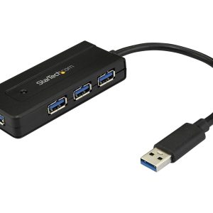 Startech 4 Port USB 3.0 Hub SuperSpeed 5Gbps with Fast Charge Portable USB 3.1/USB 3.2 Gen 1 Type-A Laptop/Desktop Hub,…