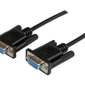 StarTech.com 2m Black DB9 RS232 Serial Null Modem Cable F/F - DB9 Female to Female - 9 pin RS232 Null Modem Cable - 2…