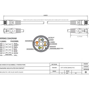 Vision - Cabo de rede - RJ-45 (M) para RJ-45 (M) - 2 m - 6.2 mm - PTB - CAT 6a - moldado, sem nós - branco