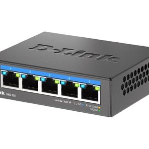 D-Link DMS-105 - Interruptor - sem gestão - 5 x 10/100/1000/2.5G - desktop, montável na parede
