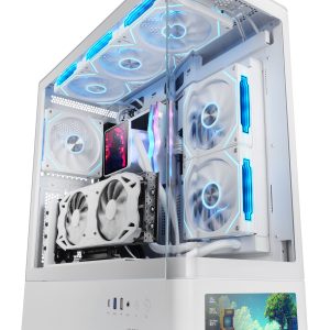 Caja Gaming Semitorre Mars Gaming MC-LCDPRO/ Blanca