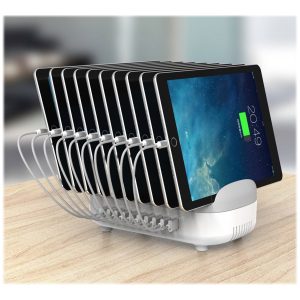 Compulocks 10 Ports USB Charging Dock Station With EU Plug - Estação de carregamento - 120 Watt - 2.4 A - 10 conectores…