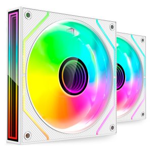 Pack 2 Ventiladores Mars Gaming MF-3DPROX2/ 12cm/ ARGB/ Blancos