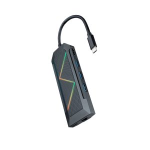 Docking USB Tipo-C Nanocable 10.16.0801/ 3xUSB/ 1xUSB Tipo-C PD/ 1xHDMI/ 1xRJ45/ 1xLector Tarjetas SD TF