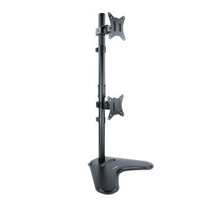 Soporte de Sobremesa para 2 Monitores TooQ DB1703TNV-B/ Giratorio/ Inclinable/ hasta 9kg