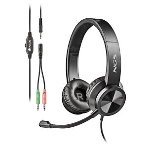 Auriculares NGS MSX 11 Pro/ con Micrófono/ Jack 3.5/ Negros