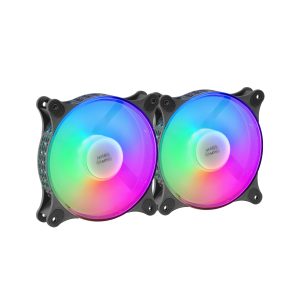Pack 2 Ventiladores Mars Gaming MFDUO/ 12cm/ FRGB
